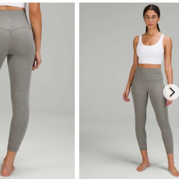 lululemon Align™ High-Rise Pant 23" Heathered Grey Sage Size 6 - Picture 1 of 4